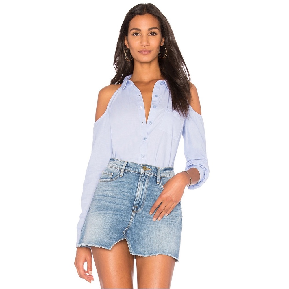 BCBGGENERATION Cold Shoulder Button Up